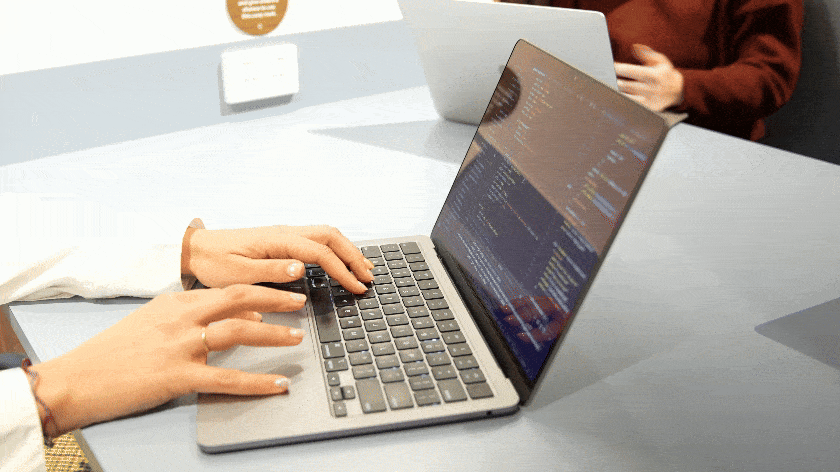Illustration of someone coding